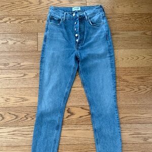 AGOLDE Nico High Rise Slim Ankle Jeans in Murmur, 25